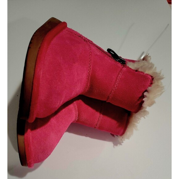 Koolaburra by UGG SIZE US 7 Toddler Aribel Short Pink Suede FUR (NO BOX) - Picture 5 of 5